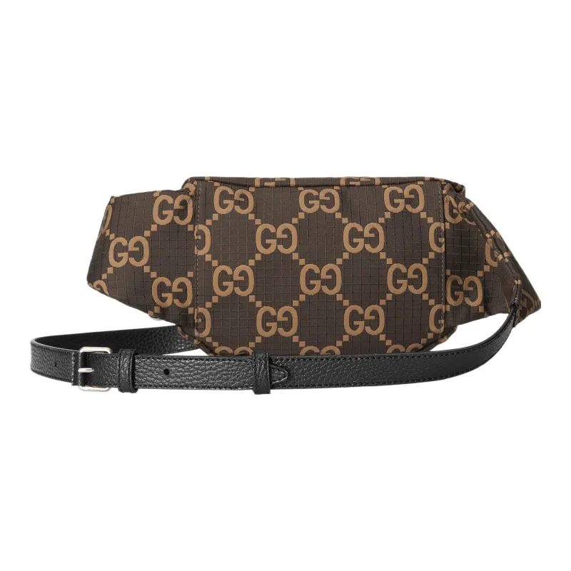 GUCCI Polyester Fanny Pack Tubas Men's Ebony & Beige-3