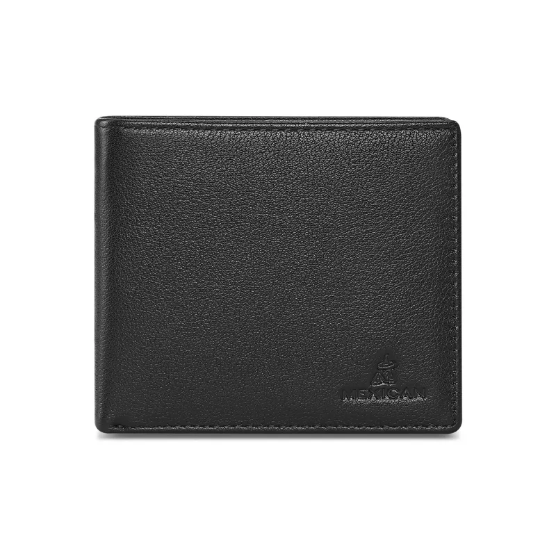 MEXICAN Cow Leather Wallet Regular Men's Black-1