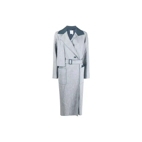 AGNONA Linen-silk Blend Oversize Trench Coat