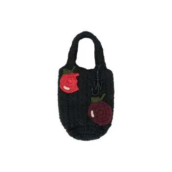 JW Anderson Cotton With Small Leather Trim Handbag Medium Size Unisex Black