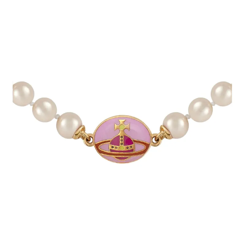 Vivienne Westwood Brass Necklaces Women's White-1