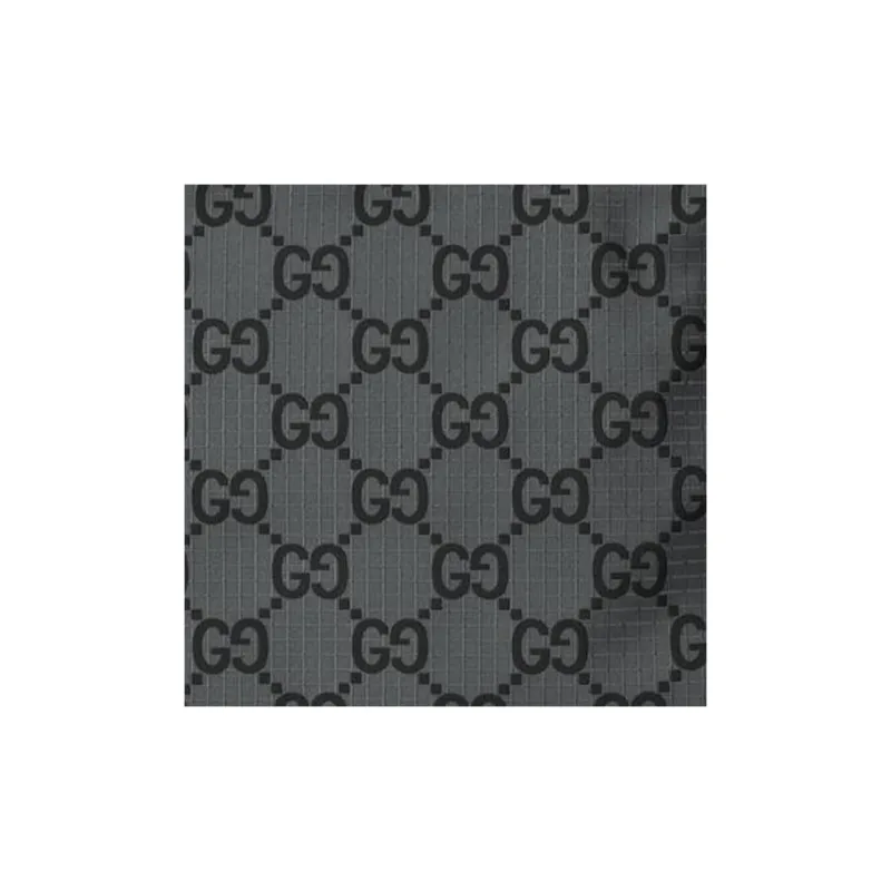 GUCCI Recycled Polyester Clutch Regular Men's Dark Gray & Black-7