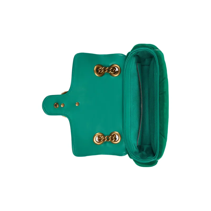 GUCCI GG Marmont Velvet Crossbody Bag Shoulder Bag Women's Green-6