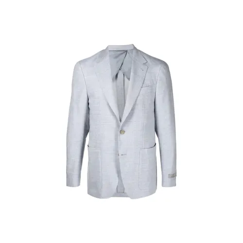 Canali Single-breasted Linen-wool Blazer