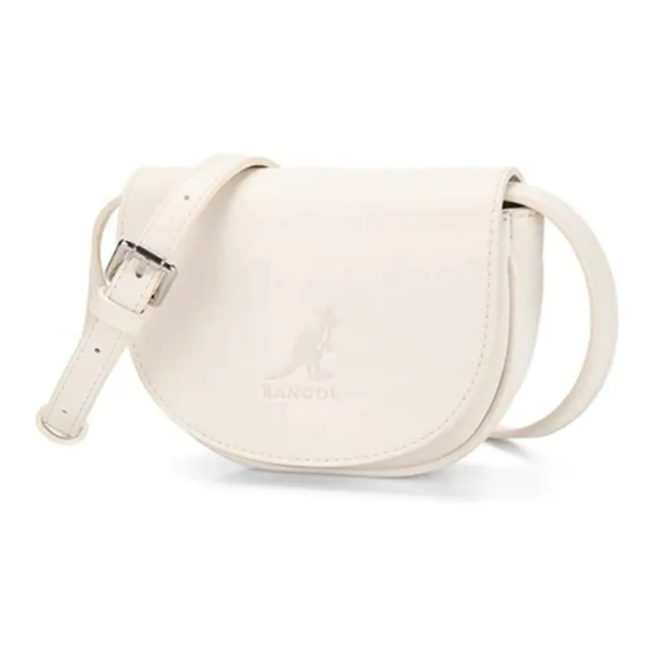 KANGOL Synthetic Leather Shoulder Bag Crossbody Bag Mini Women's White-1