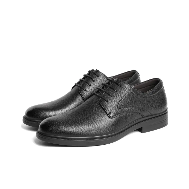 BELLE Dress Shoes Men Low Top Solid Color-4