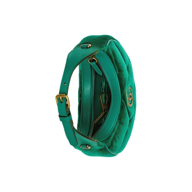 GUCCI GG Marmont Velvet Handbag Shoulder Bag Women's Green-5