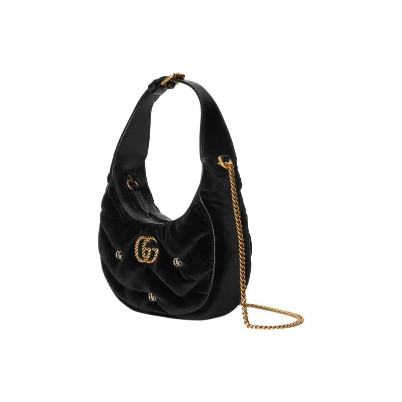 GUCCI GG Marmont Velvet Handbag Shoulder Bag Women's Black-1