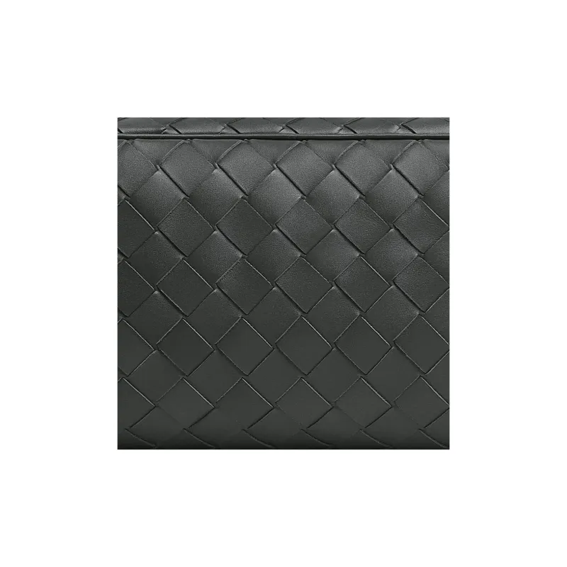 Bottega Veneta Cow Leather Clutch Travel Bag Men's Stone Gray & Deep Sea Blue-3