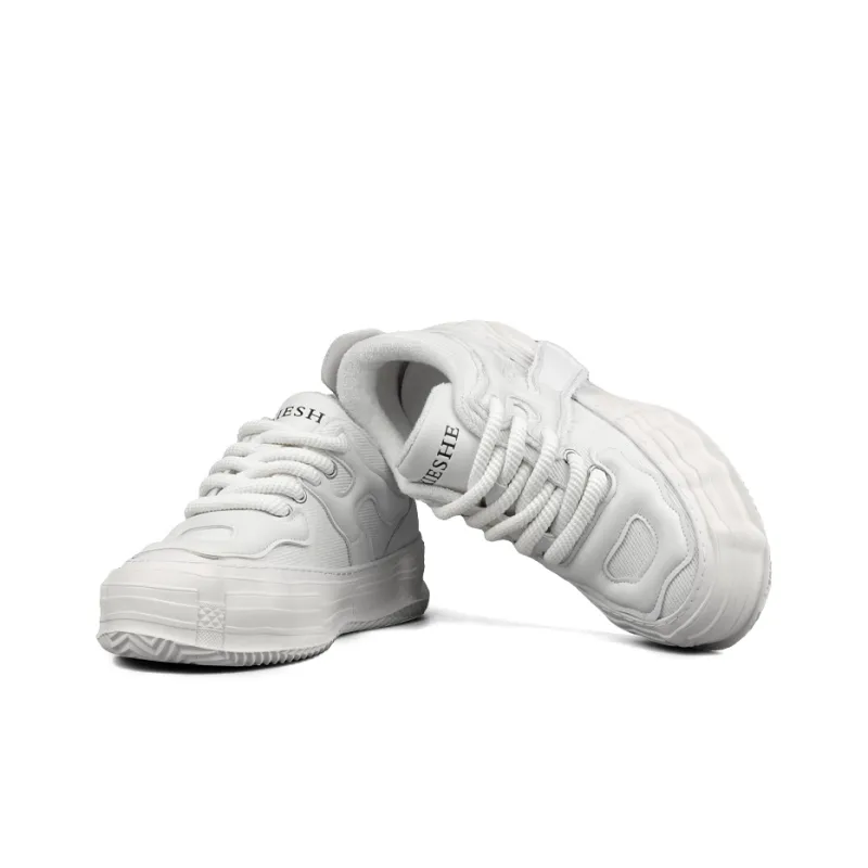 XIE SHE Skateboard Shoes Men Low Top Black White-9