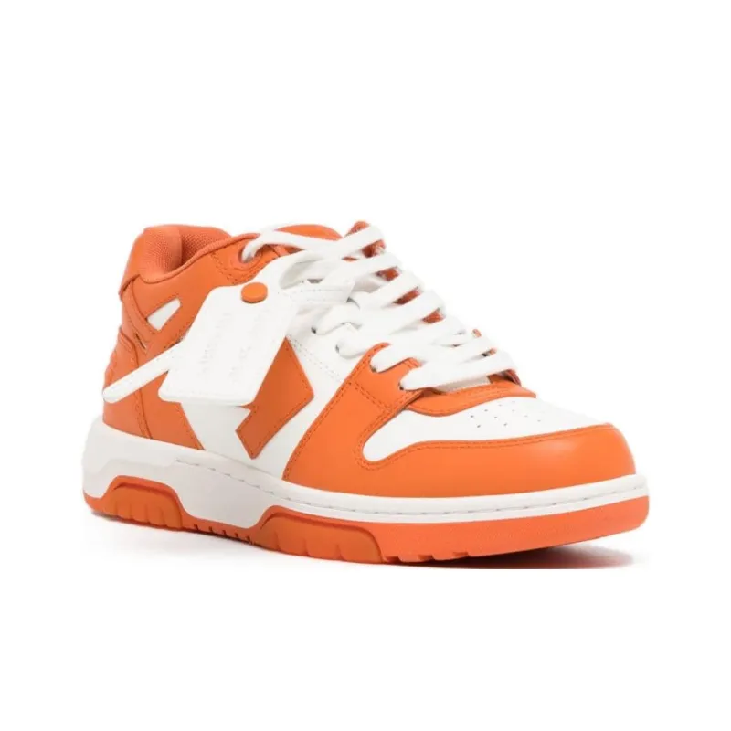 OFF-WHITE Out Of Office OOO Low Tops White Orange-2