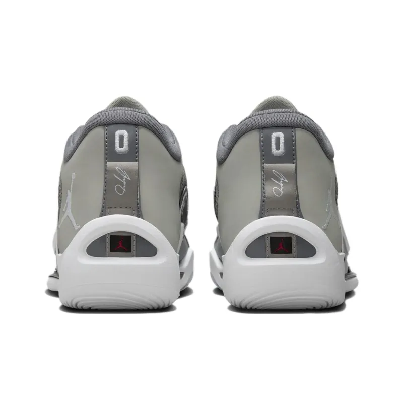 Jordan Tatum 1 Slip Resistant Mid Top Basketball Shoes Men's Gray Foreign Version-4