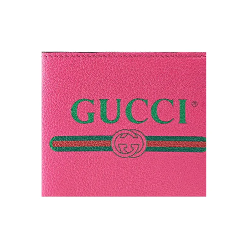 GUCCI Leather Wallet Unisex Bright Pink-3