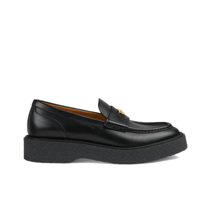 GUCCI Menen Interlocking G-plaque Loafers-1