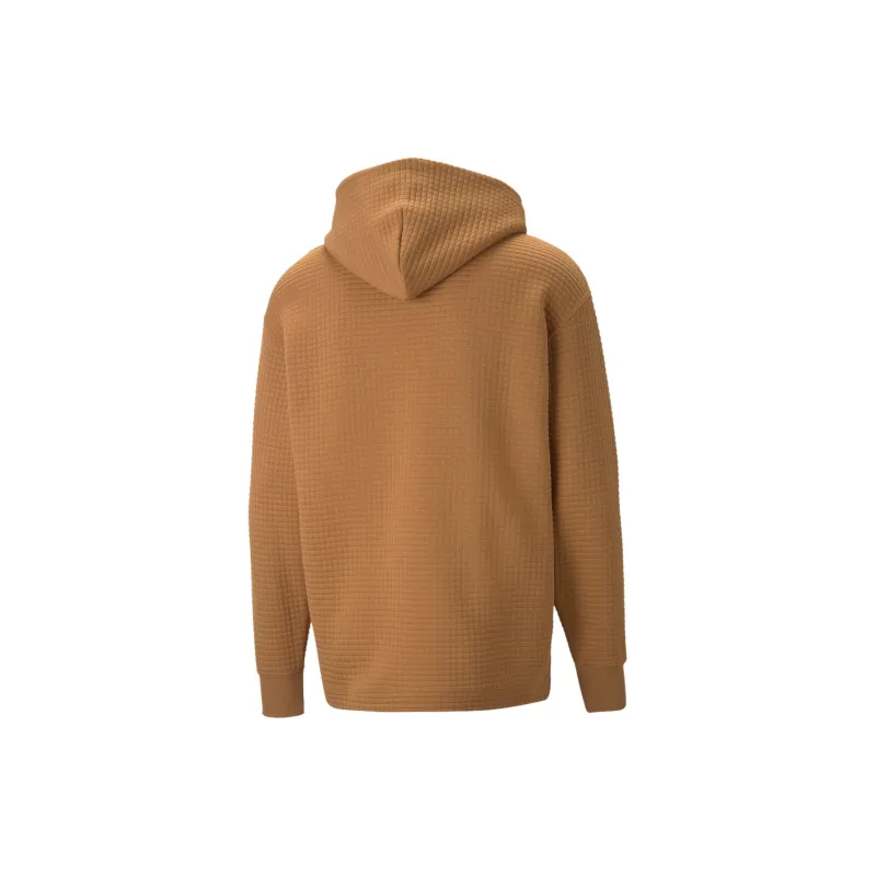 PUMA CLASSICS Classics Quilted Hoodie Men Sweatshirt Men's Brown-1