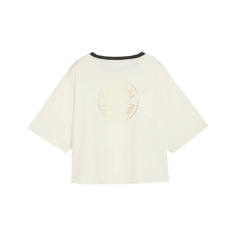 PUMA CONCEPT Women's Training Crop Top T-Shirt Women's Ecru-1