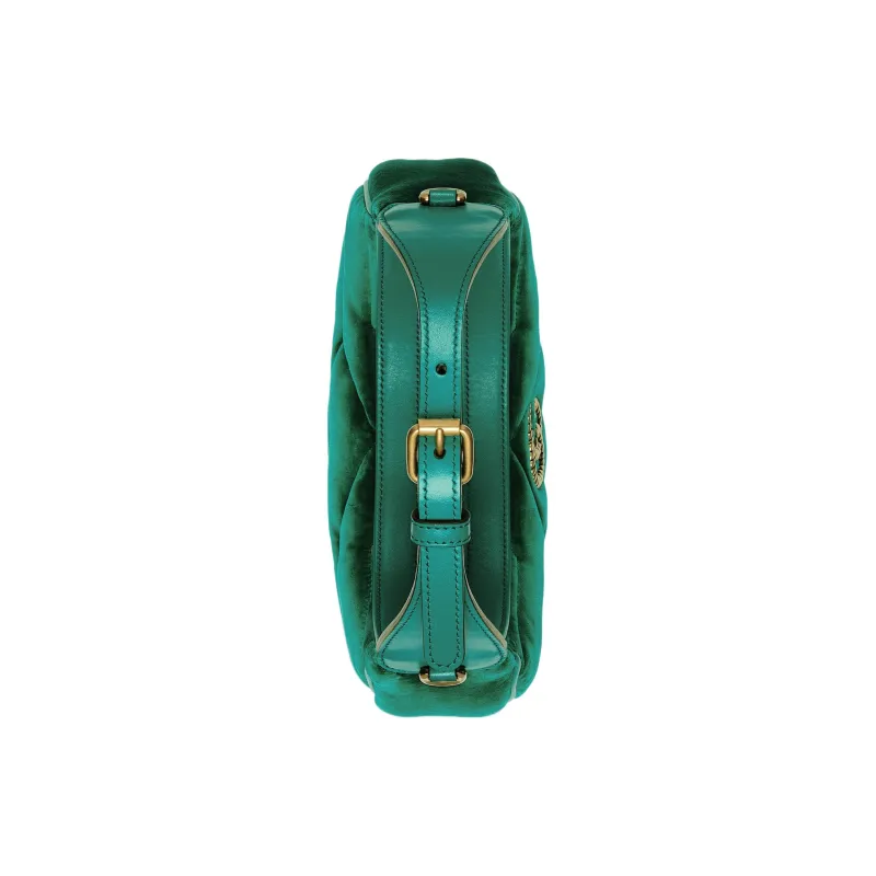 GUCCI GG Marmont Velvet Handbag Shoulder Bag Women's Green-4
