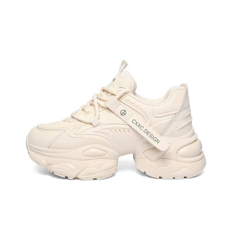 Golden Silk Rabbit Low-Top Chunky Sneakers Women's-5