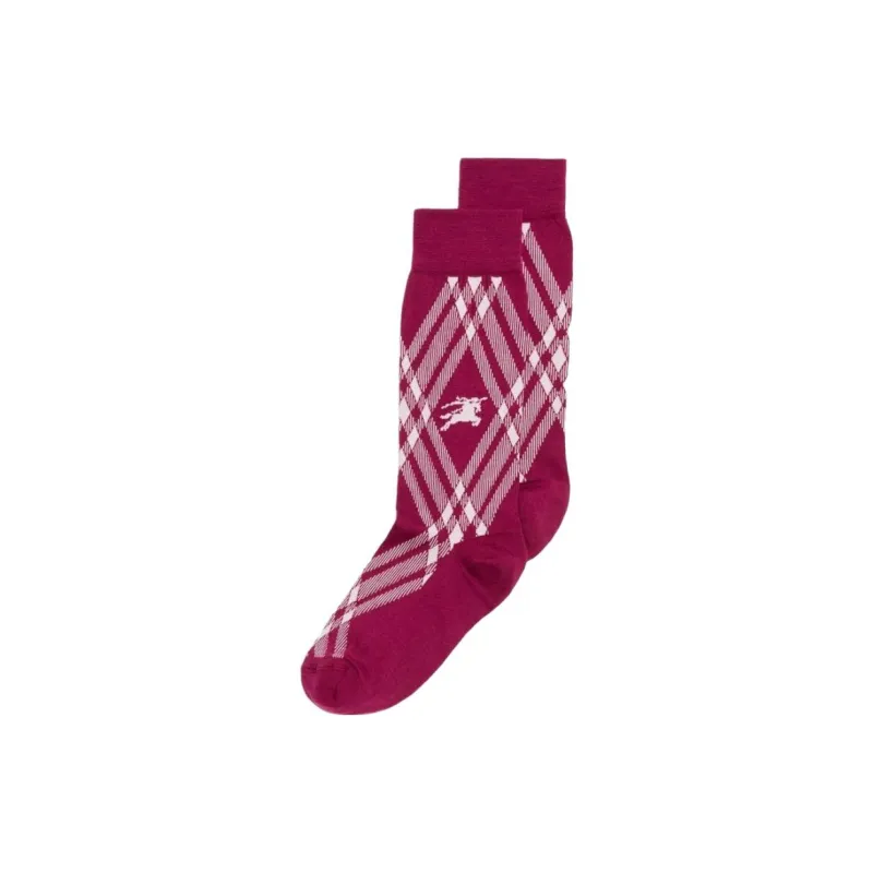 Burberry FW23 Mid-Calf Socks Women's 1 Pack Red-0