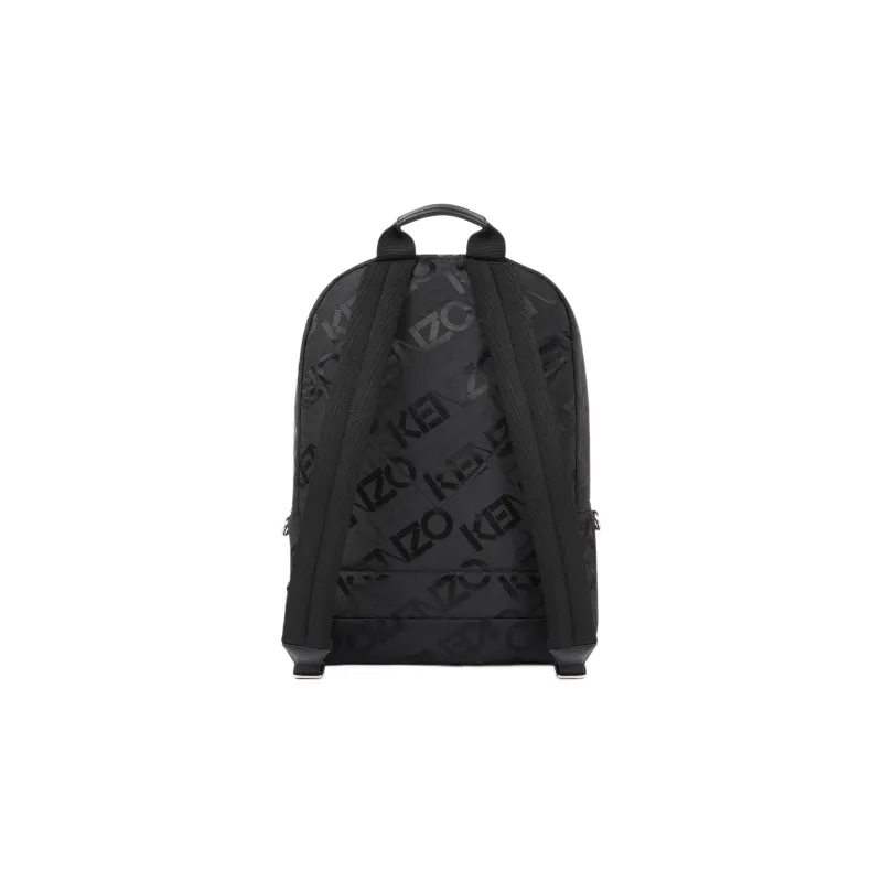 KENZO Logo Jacquard Zipped Backpack-1