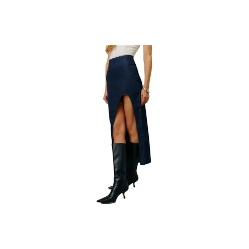 Reformation Denim Long Skirts Women's Rinse