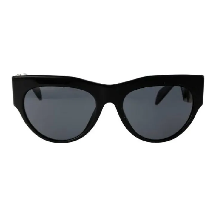 VERSACE Acetate Irregular Shape Sun Eyes Women's Black-1