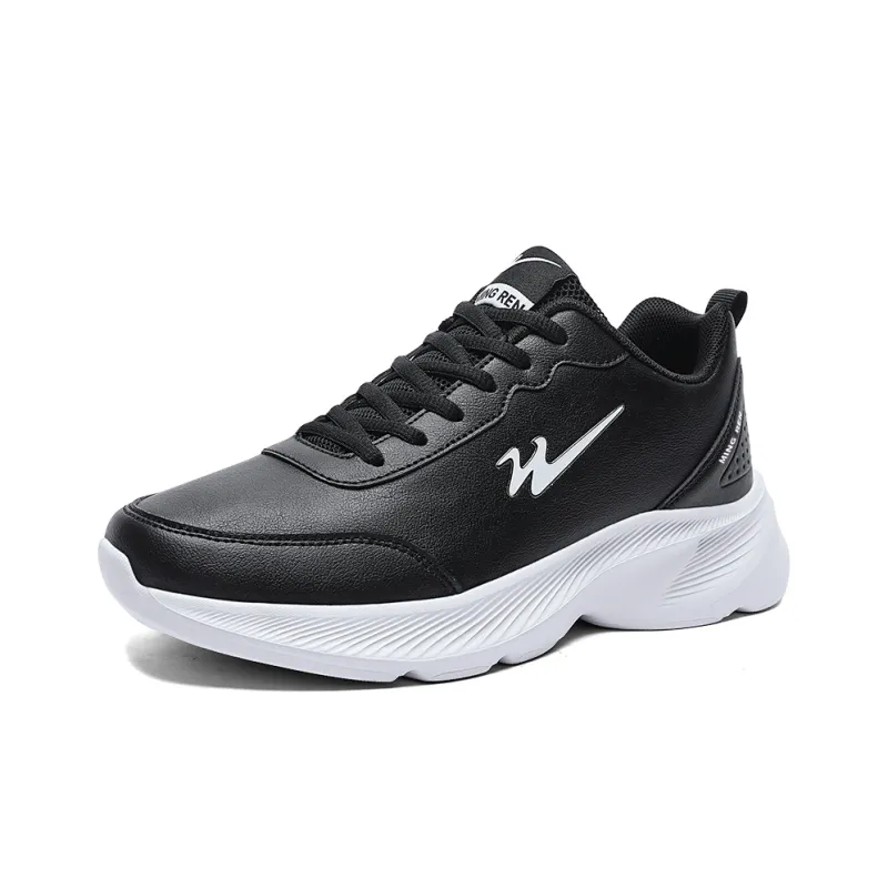 Binary Lightweight Rebound Low Top Casual Shoes Men's Black White-1