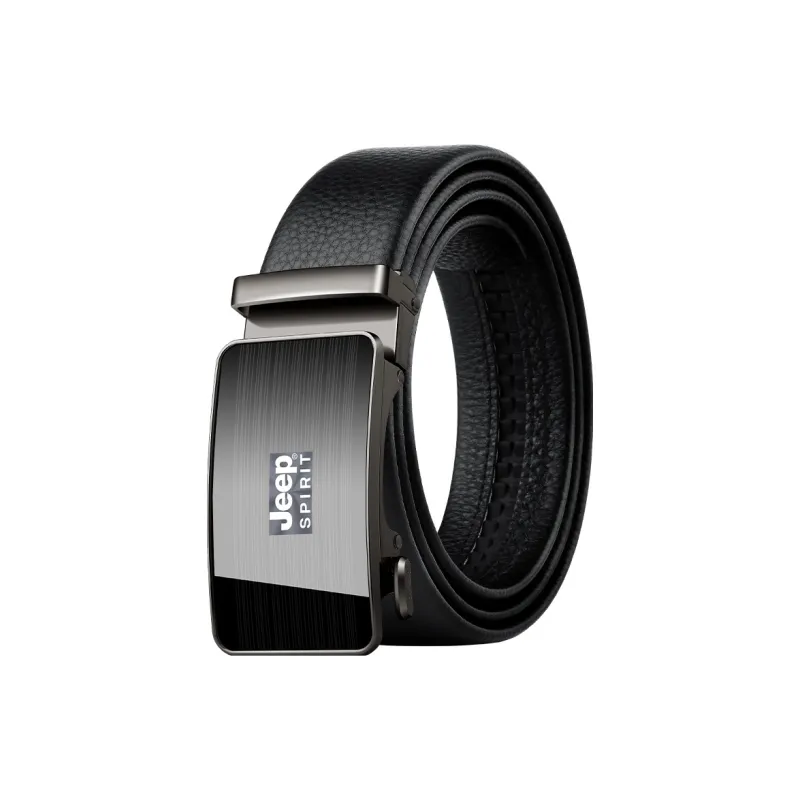 JEEP SPIRIT Automatic Buckle, Trendy, Business Cow Leather Belts Men's Width 3.5CM-1