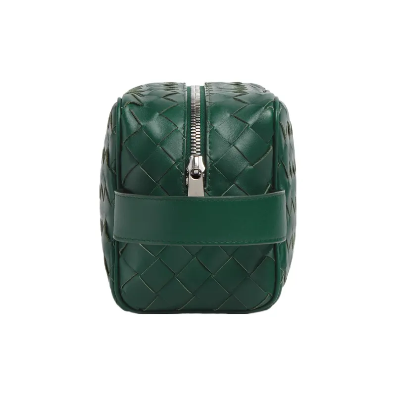 Bottega Veneta Cow Leather Clutch Travel Bag Regular Men's Emerald & Space Blue-1