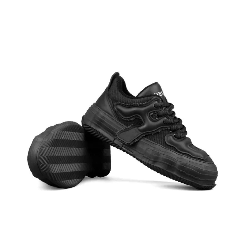 XIE SHE Skateboard Shoes Men Low Top Black White-15