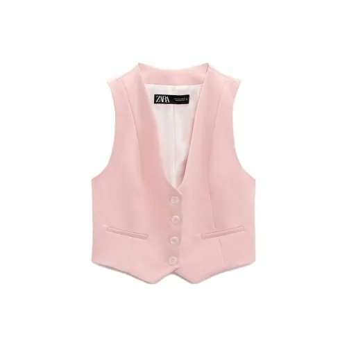 ZARA Tank Tops Women's Light Pink