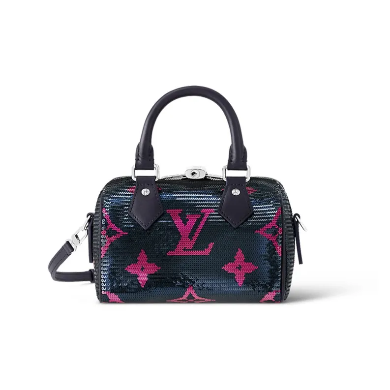 LOUIS VUITTON Speedy Bandouliere 18 Navy Fuchsia-0