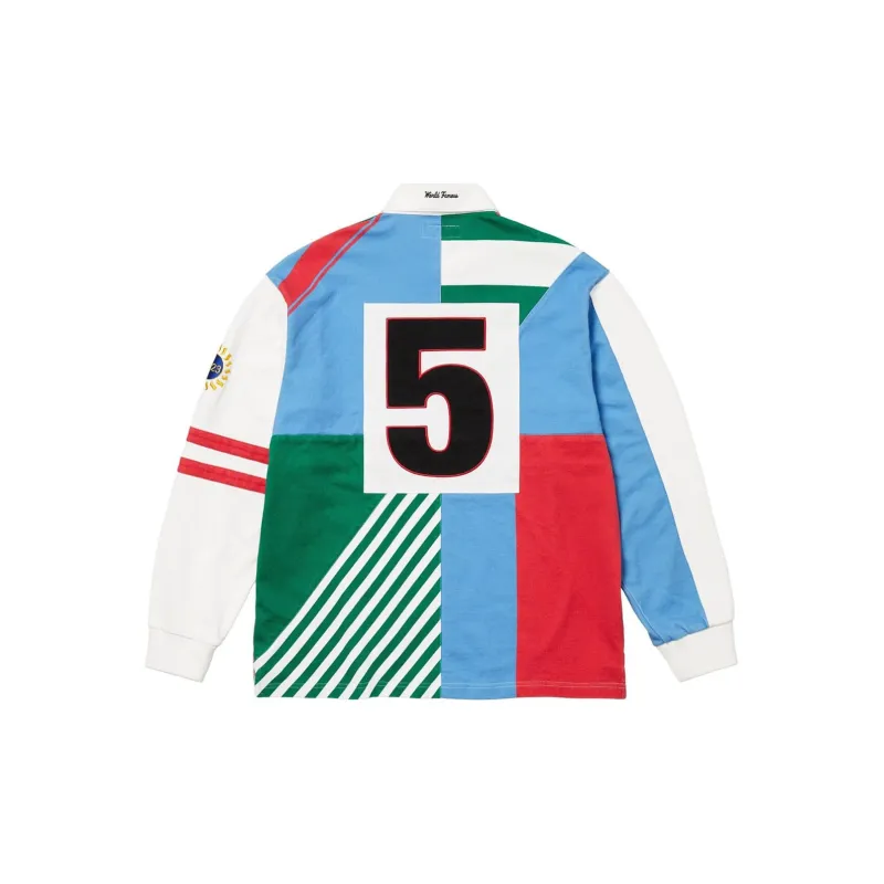 新品 L サイズ Supreme Rose Rugby White