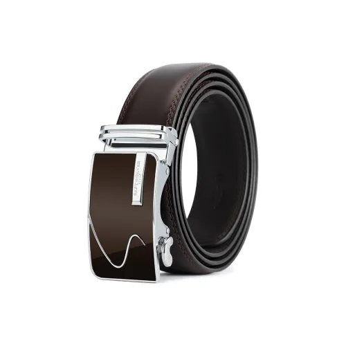 SEPTWOLVES Automatic Buckle Business Niche Cow Leather Leather Belts Men's 3.5CM