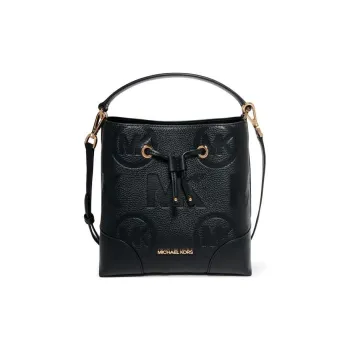 MICHAEL KORS Mercer Leather Bucket Bag, Shoulder Bag Medium Size Women's Black