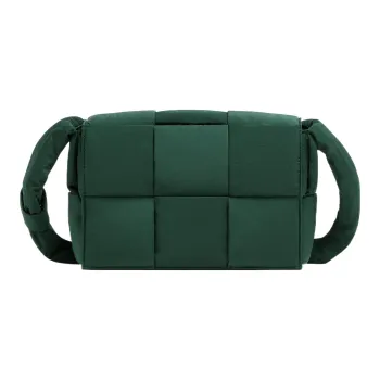 Bottega Veneta Padded Tech Cassette Nylon Shoulder Bag Crossbody Bag Small Size Men's Emerald