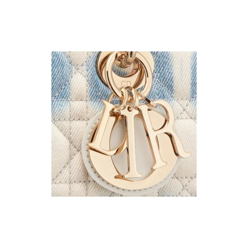 DIOR Lady D-JOY Denim Daisie Bag Tote Bag Shopping Bag Shoulder Bag Crossbody Bag Handbag Women's Milk White-5