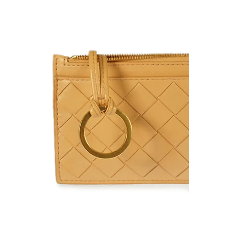 Bottega Veneta Leather Key Pouch Women's Brown-4