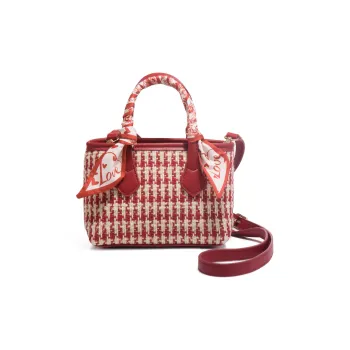 Worm's Home PU Material Handbag Regular Women's Burgundy