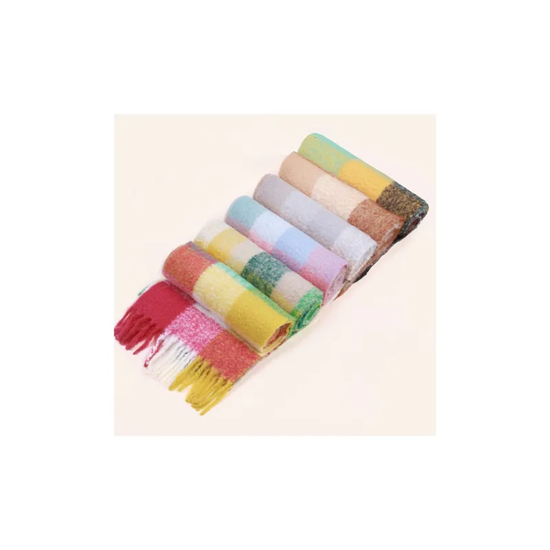 MOERCIAN 35% Sheep Wool 65% Acrylic Knit Scarves Women's-8