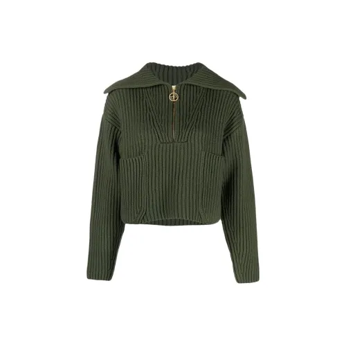 Patou Ribbed-knit Zip-up Jumper