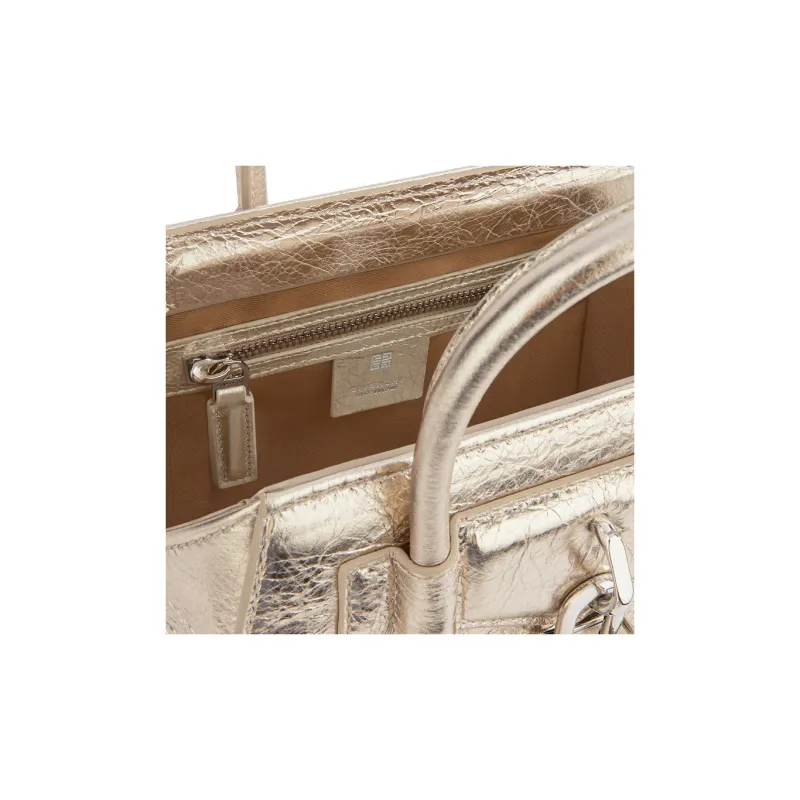Givenchy Antigona Lock Cow Leather Shoulder Bag Crossbody Bag Handbag Mini Women's Dusty Gold-4