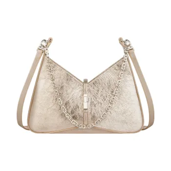 Givenchy Cut Out Series Cow Leather Handbag, Shoulder Bag Women's Dusty Gold