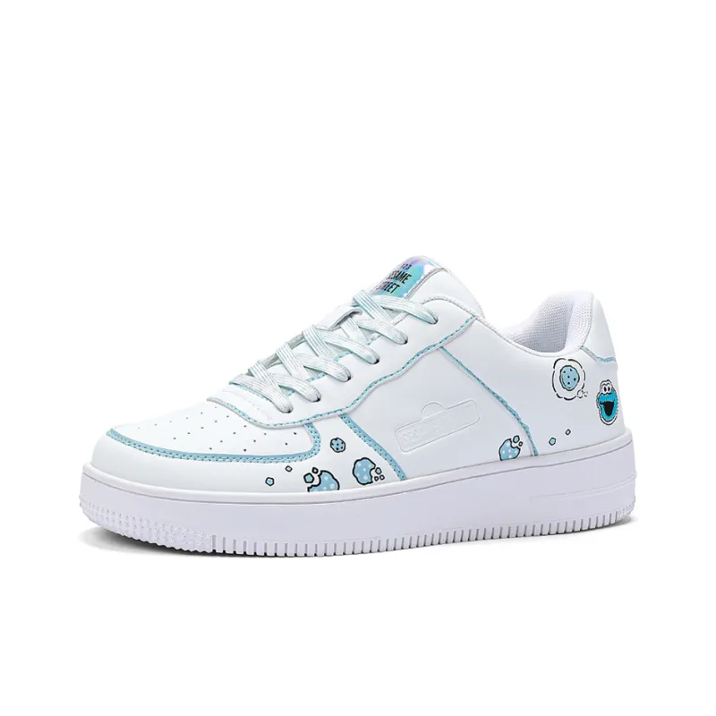 SESAME STREET Skateboard Shoes Unisex Low Top Blackberry/Moonlit Blue/Strawberry Red/Litchi White-20