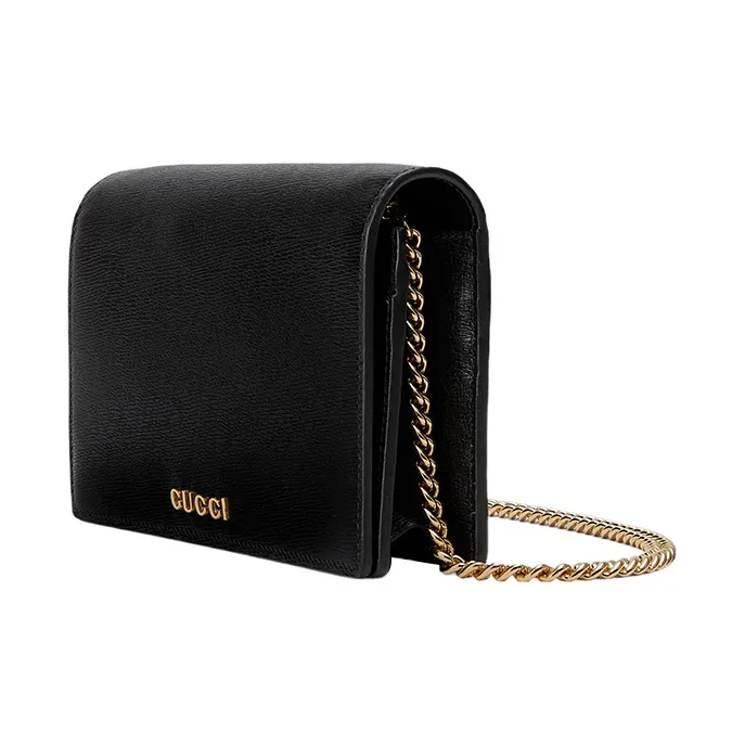 GUCCI Leather Shoulder Bag, Crossbody Bag, Wallet Regular Women's Black-1