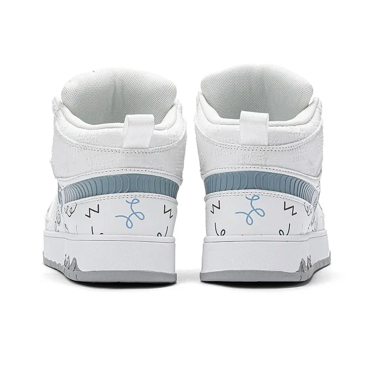 SESAME STREET Cushioned Wear-Resistant Lightweight Height Increasing High-Top Skateboard Shoes Unisex-10