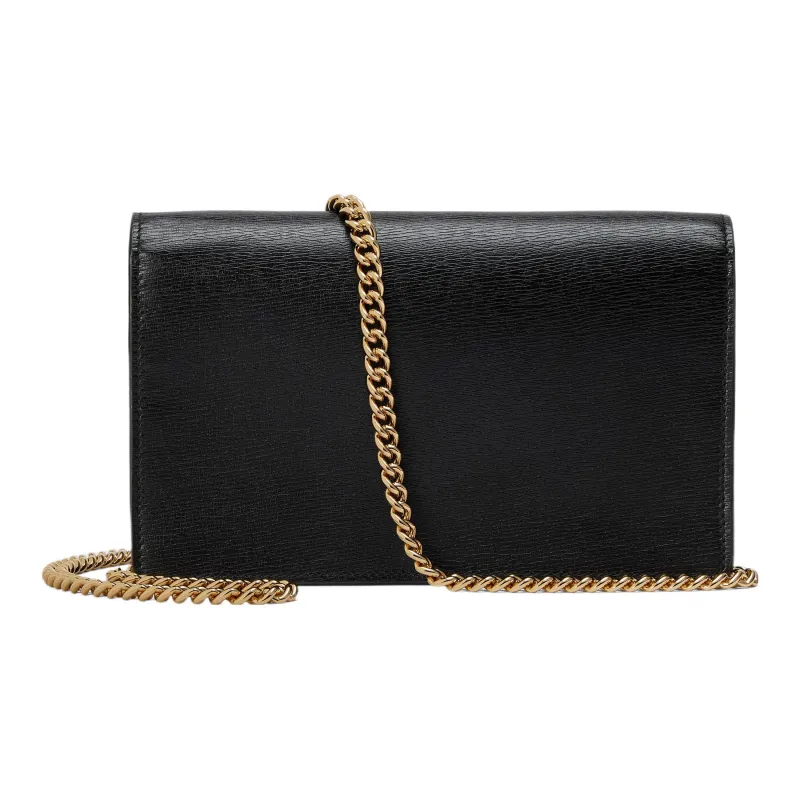 GUCCI Leather Shoulder Bag, Crossbody Bag, Wallet Regular Women's Black-3