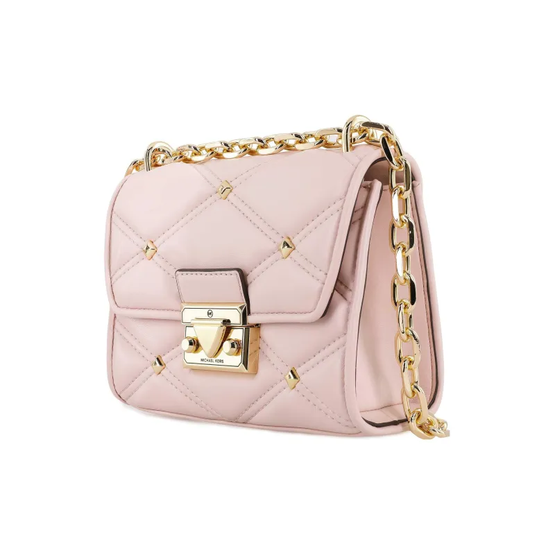 MICHAEL KORS Leather Crossbody Bag, Shoulder Bag Trumpets Women's Pink-1