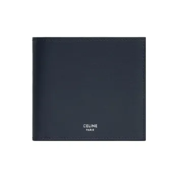 CELINE Shiny Calfskin Wallet Regular Men's Sacred Blue
