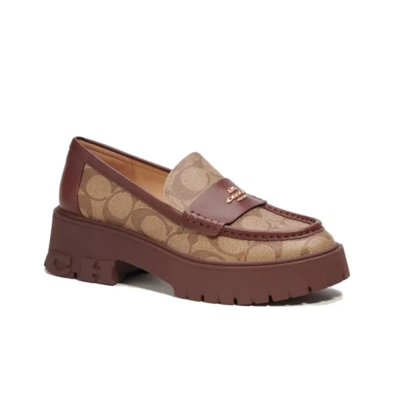 COACH Signature Loafers Women's Khaki-2